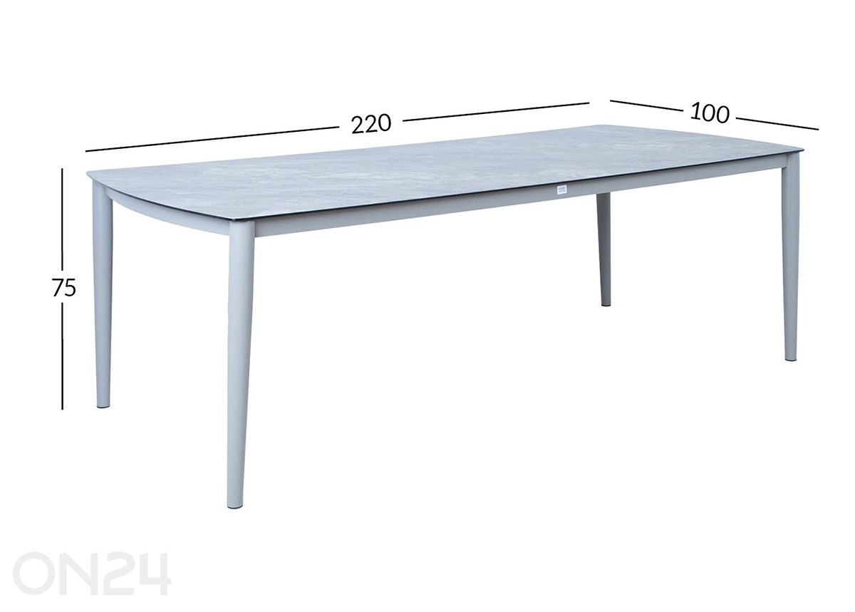 Садовый стол Silva 100x220 см увеличить размеры