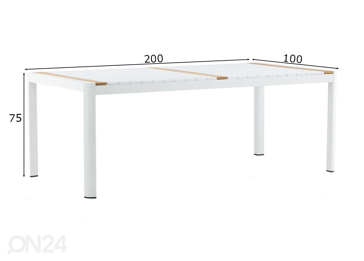 Садовый стол Togo, белый увеличить размеры