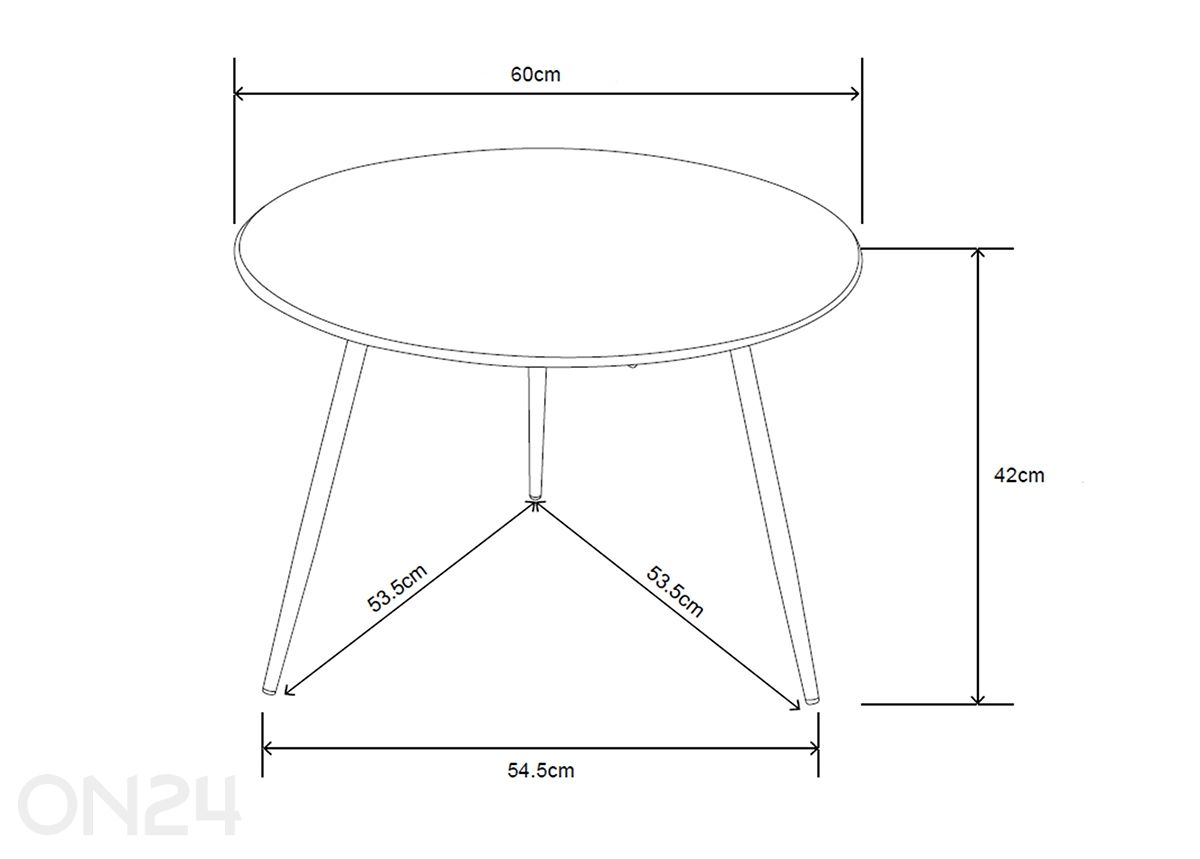 Садовый стол Vibe Ø 60 см увеличить размеры