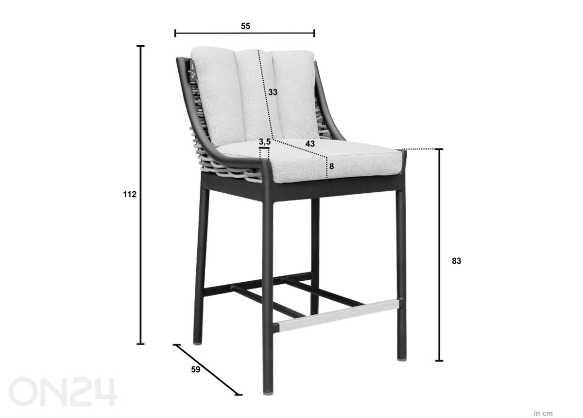 Садовый стул Milou увеличить размеры