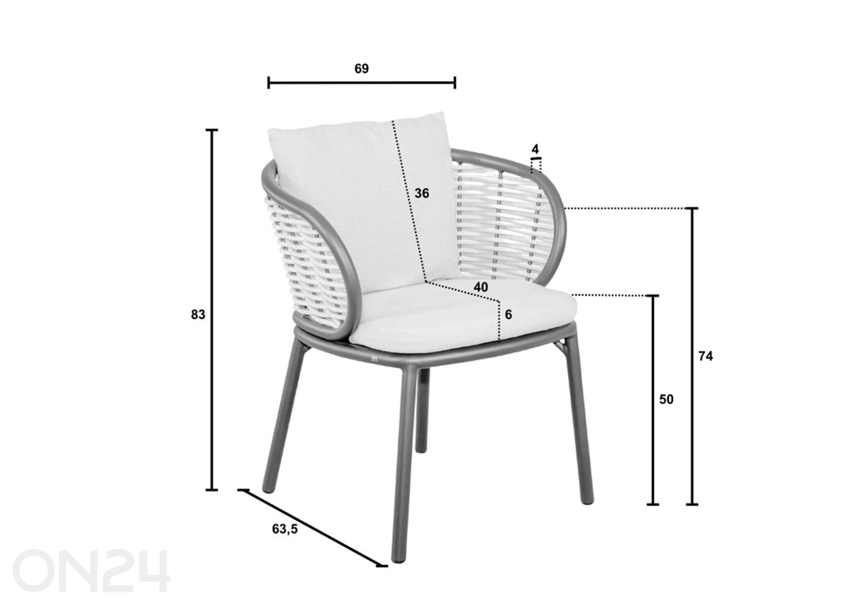 Садовый стул Pine Key увеличить размеры