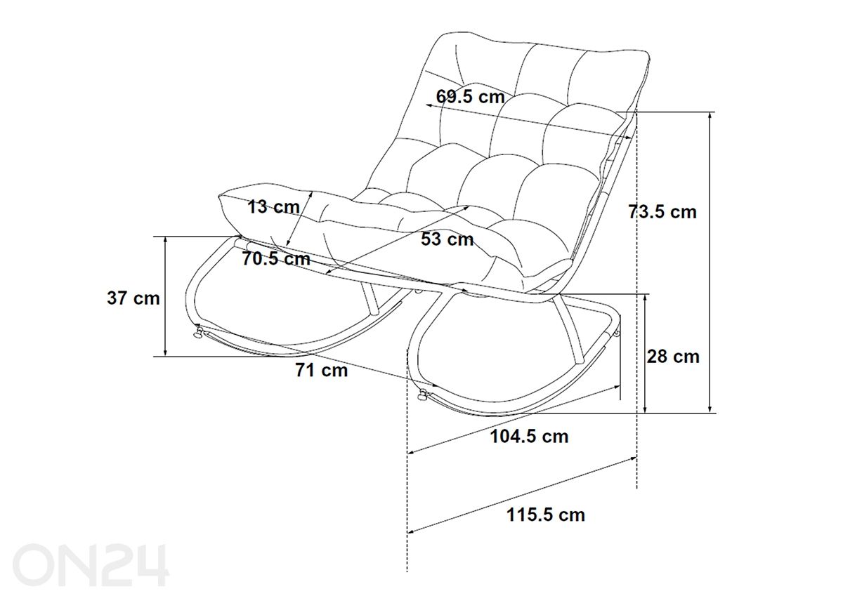 Садовый стул Vibe увеличить размеры