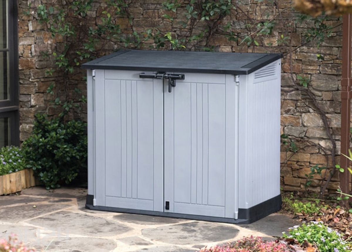 Садовый ящик Keter Store It Out, серый/черный увеличить