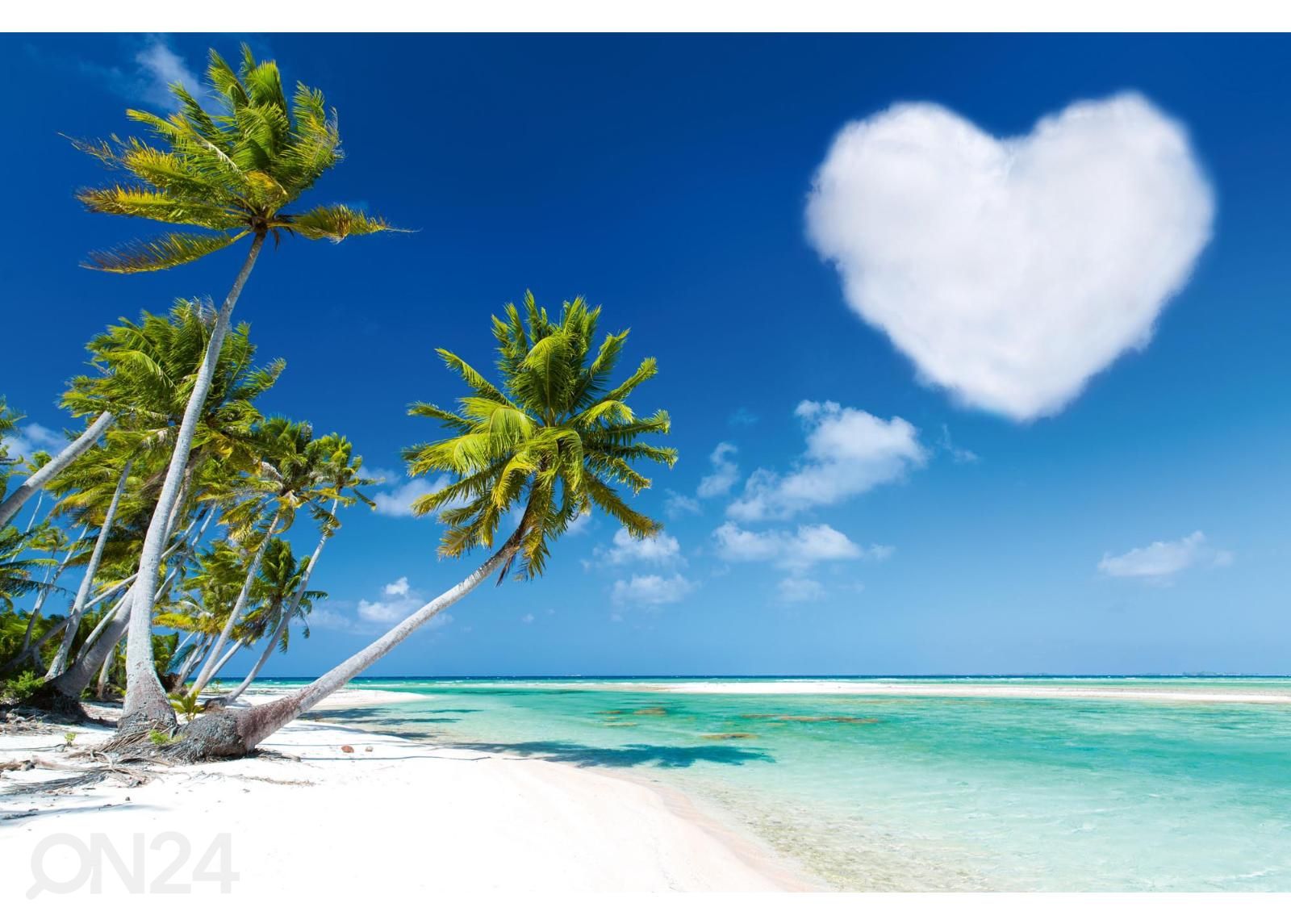 Самоклеящиеся фотообои Beach With Heart Cloud увеличить