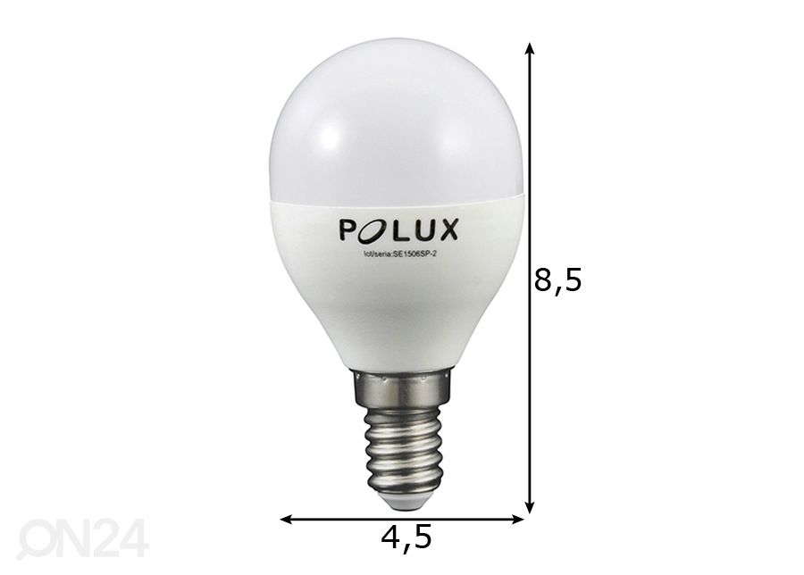 Светодиодная лампа E14 4,5 Вт 2 шт увеличить размеры