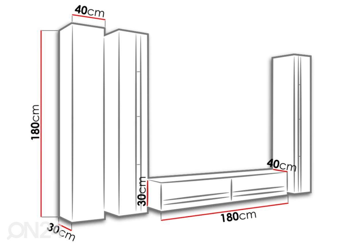 Секция + синяя подсветка увеличить размеры