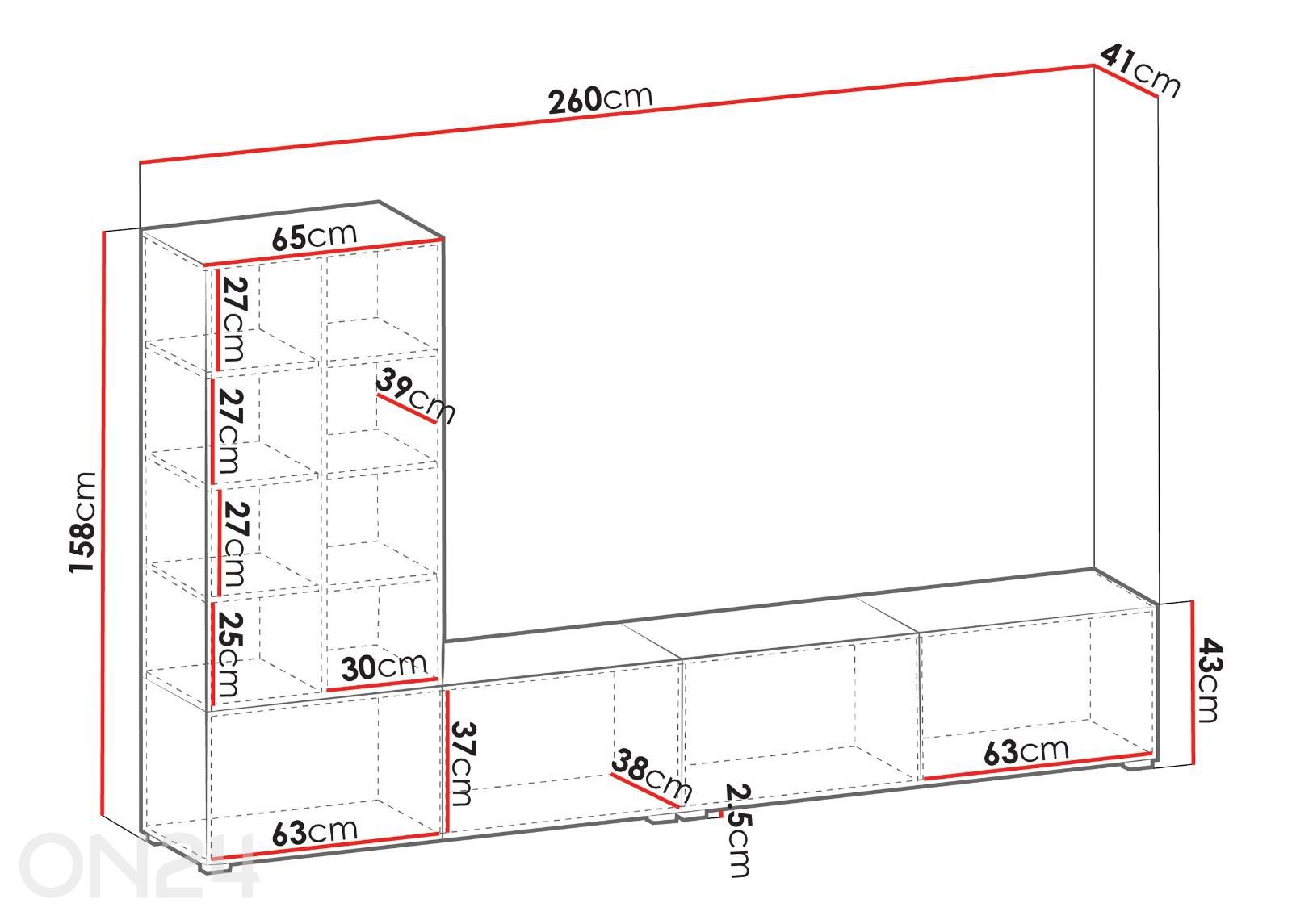 Секция Tiwori + LED увеличить размеры