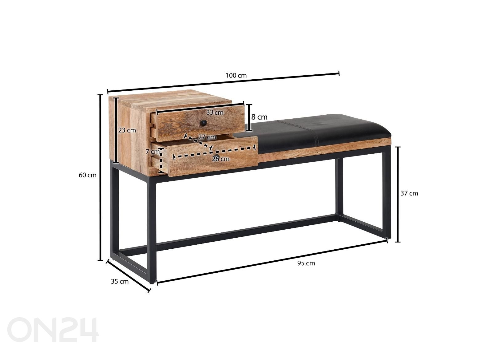 Скамья 100 см увеличить размеры