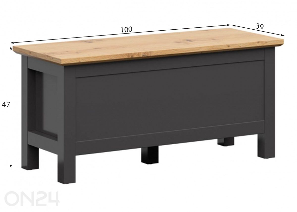 Скамья Hesen увеличить размеры