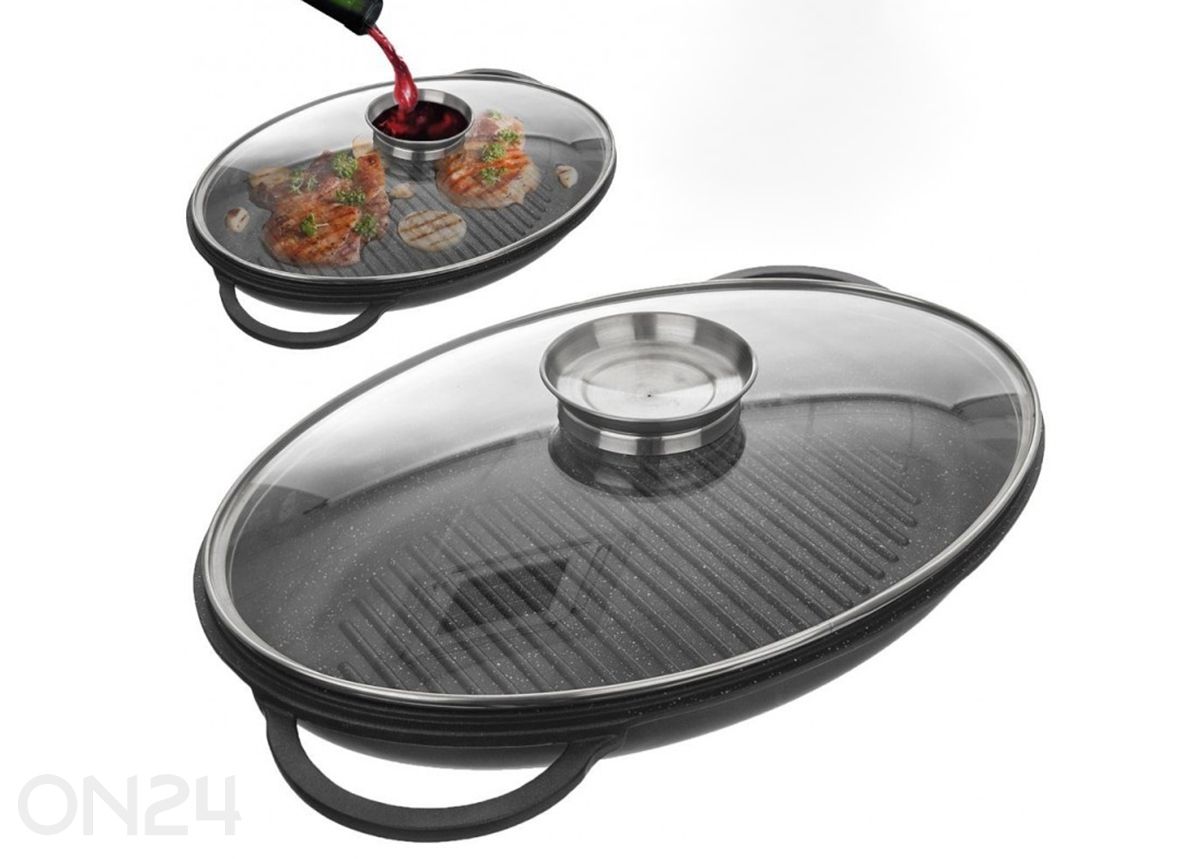 Сковорода-гриль с крышкой Grande 43x28x6 см увеличить