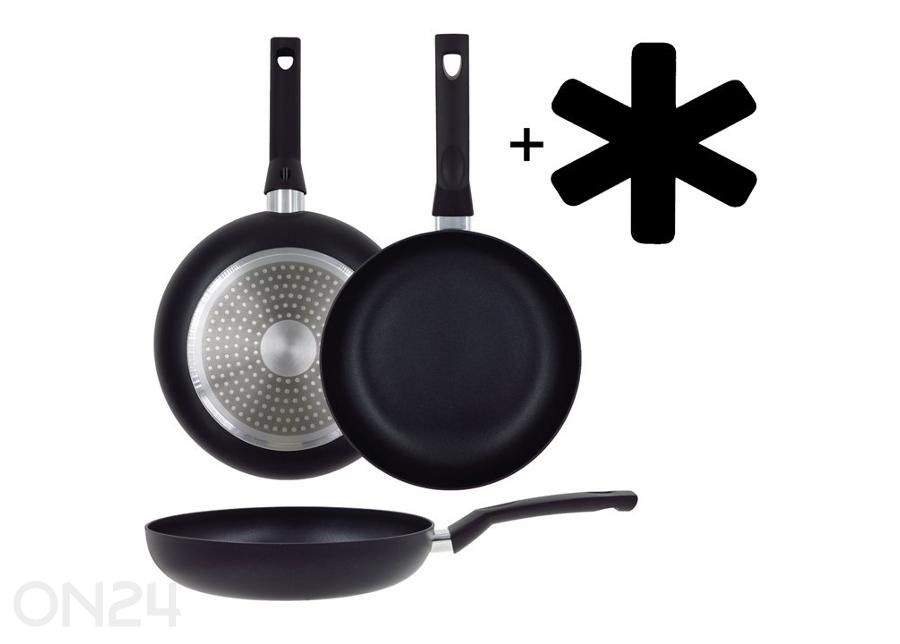 Сковорода Black Ceramic Ø 26 см + защита для сковороды, керамическая, для индукционных плит увеличить