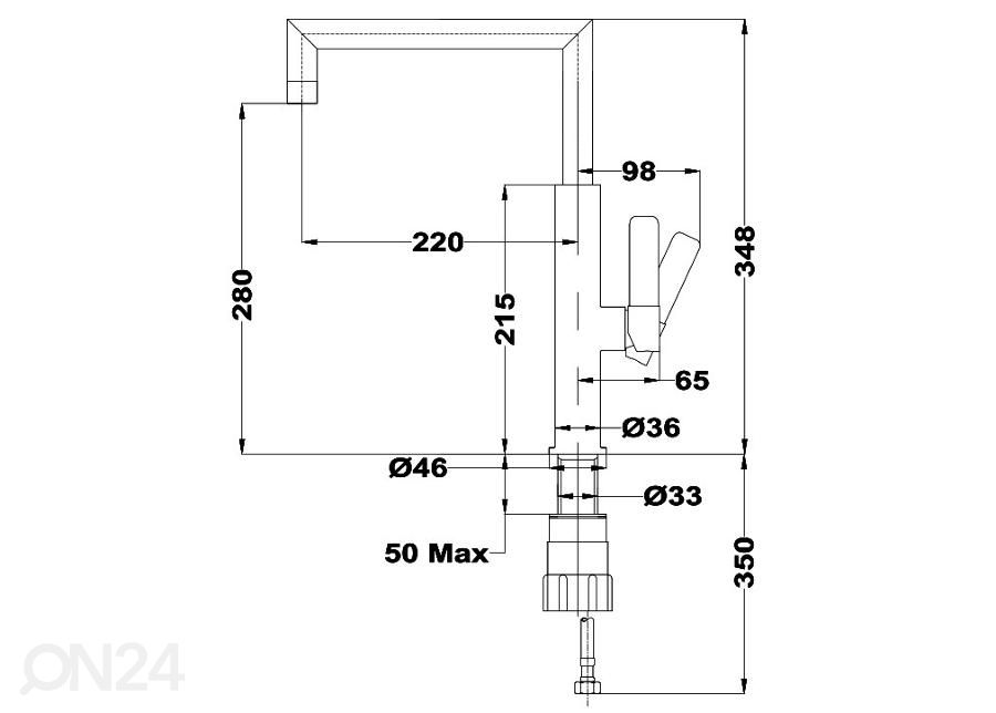 Смеситель Teka FOT 990 хром увеличить размеры