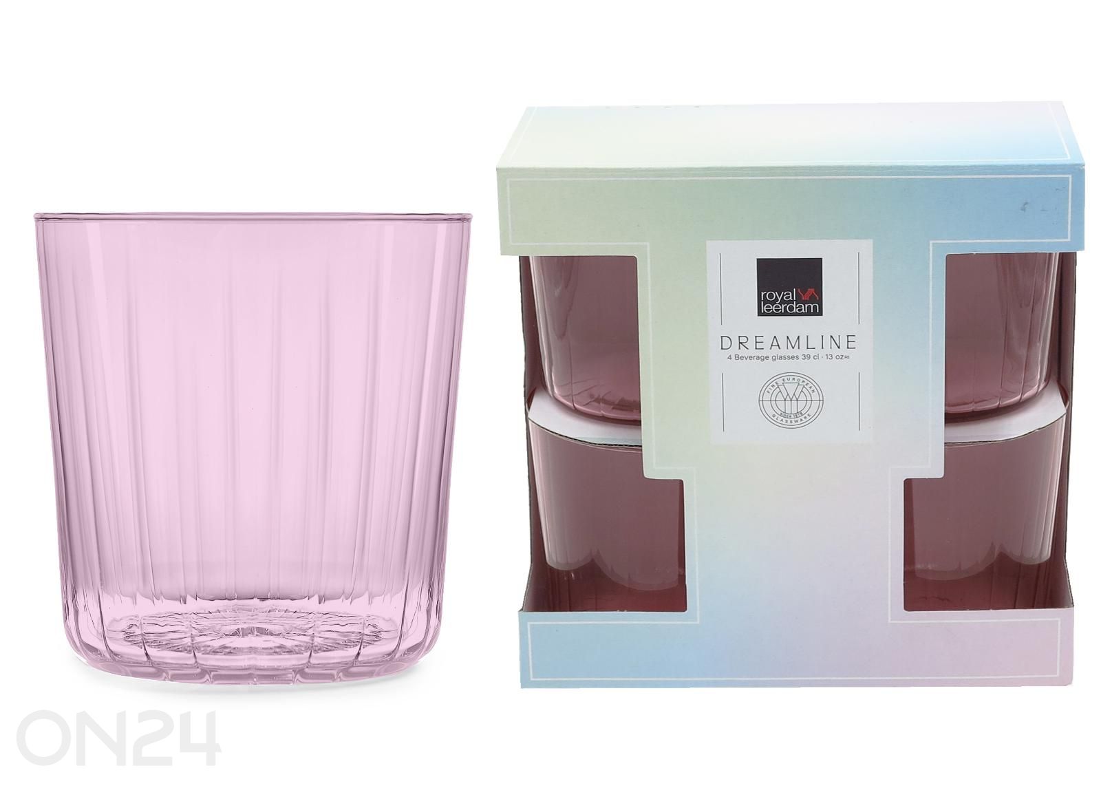 Стакан для питья Dreamline розовый 370 мл, 4 шт. увеличить