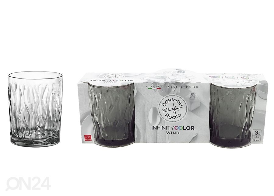 Стакан Bormioli Rocco Wind onyx, 30 cl, 3 шт увеличить