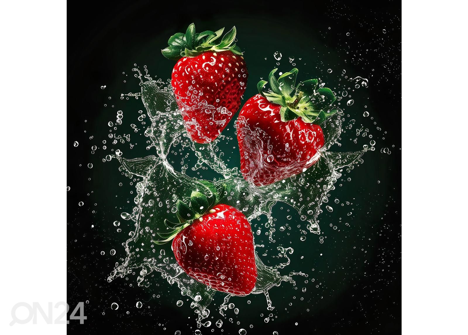 Стеклянная картина Strawberries 30х30 см увеличить