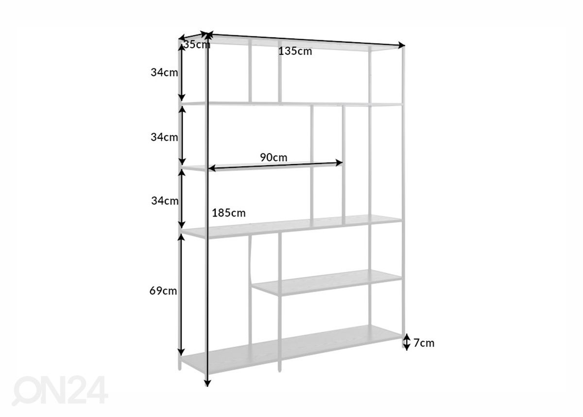 Стеллаж Slim Line 135 см увеличить размеры