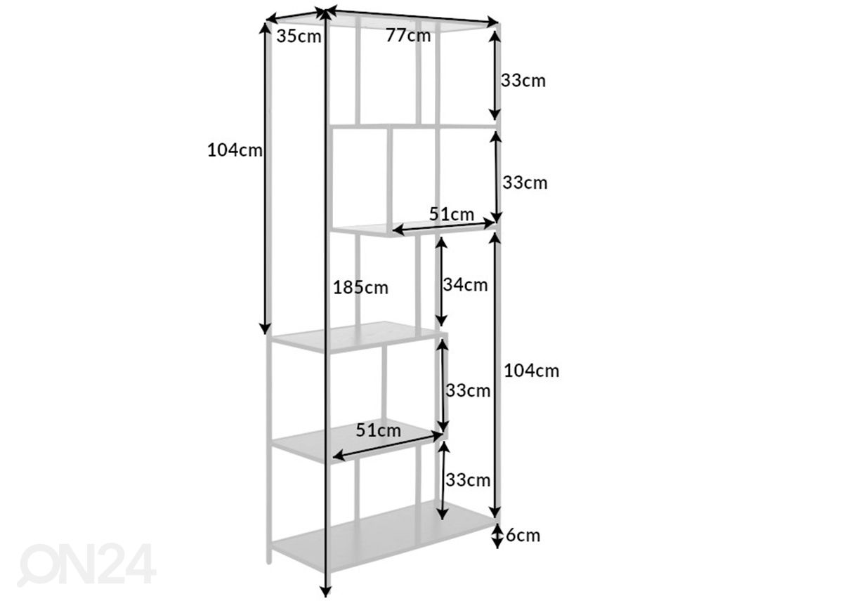 Стеллаж Slim Line 77 см увеличить размеры