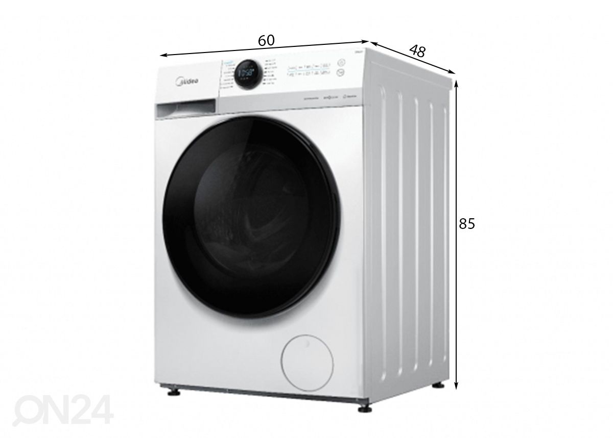 Стиральная машина с фронтальной загрузкой Midea MF200W80WB/W увеличить размеры