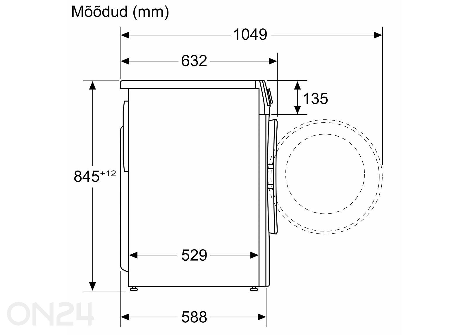 Стиральная машина Bosch WGG244ZMSN с фронтальной загрузкой увеличить размеры
