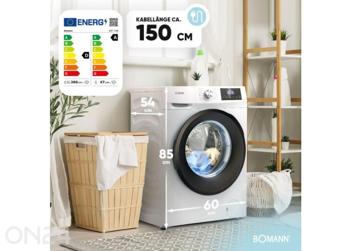 Стирально-сушильная машина Bomann WAT7186W увеличить размеры