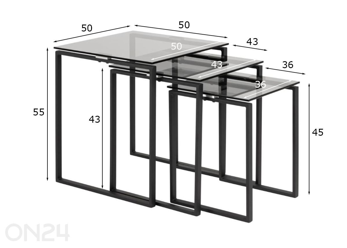 Столик Sevilla, 3 шт увеличить размеры