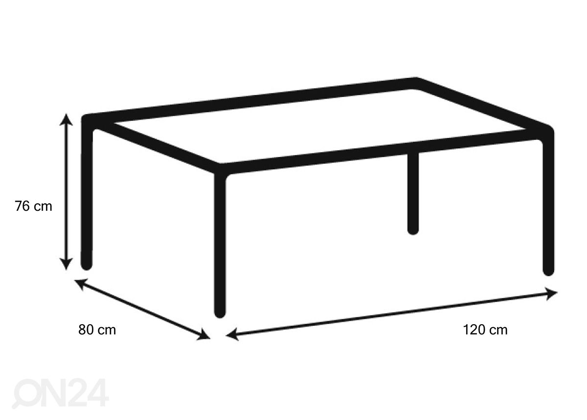 Стол обеденный Concord 80х120 см увеличить размеры