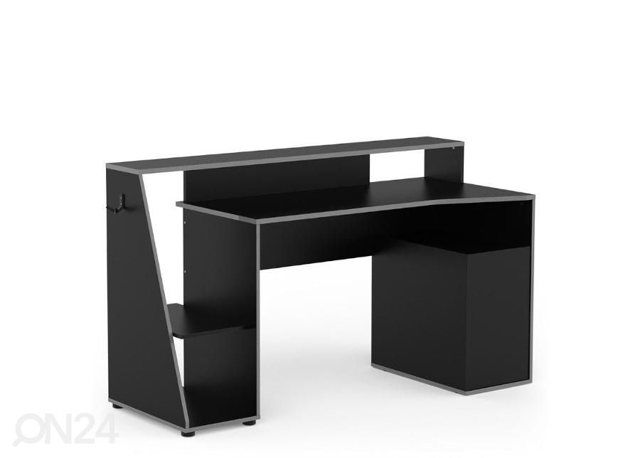 Стол письменный/игровой Tedy 67x158 чёрный/серый увеличить
