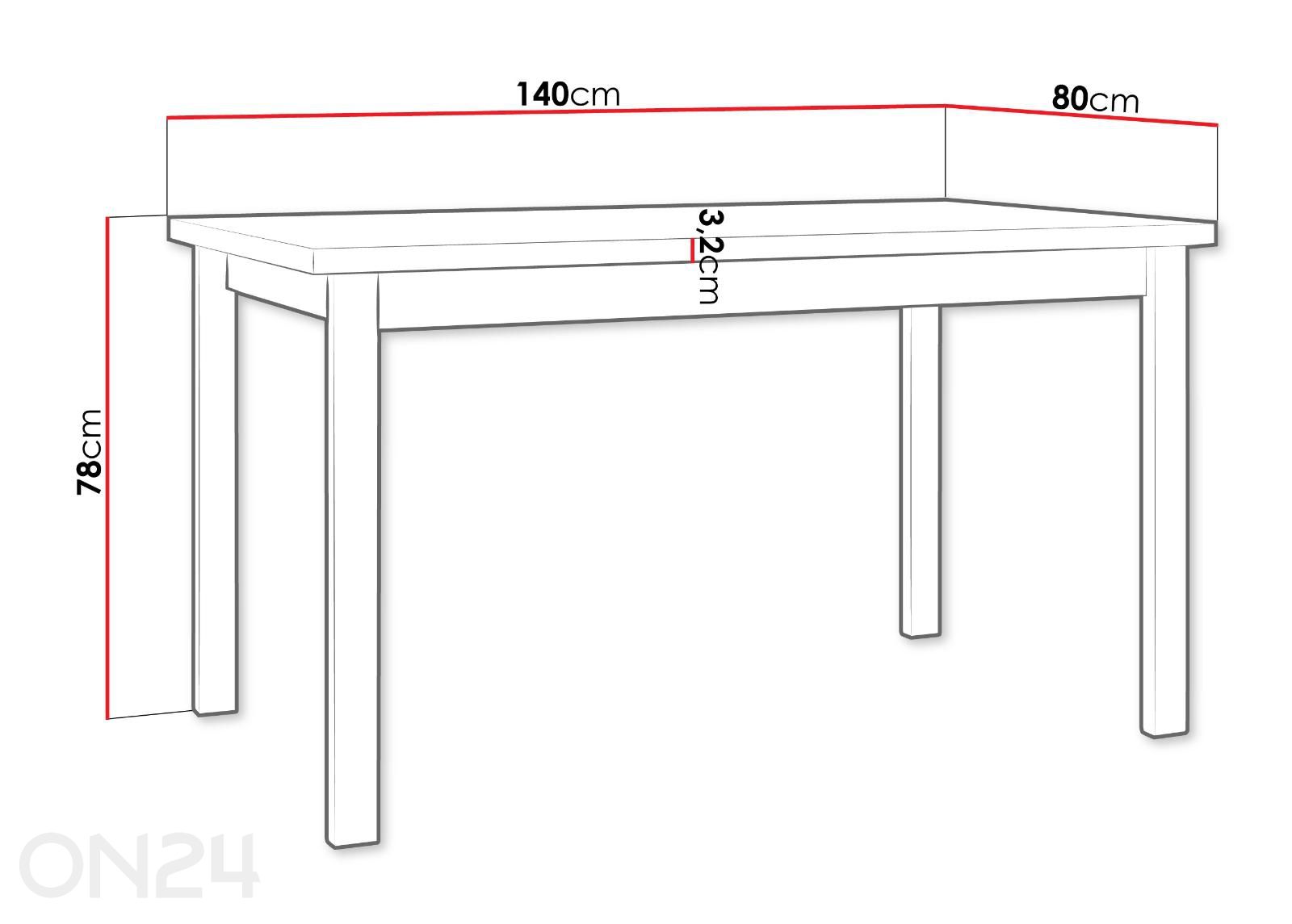Стол Alba M увеличить размеры