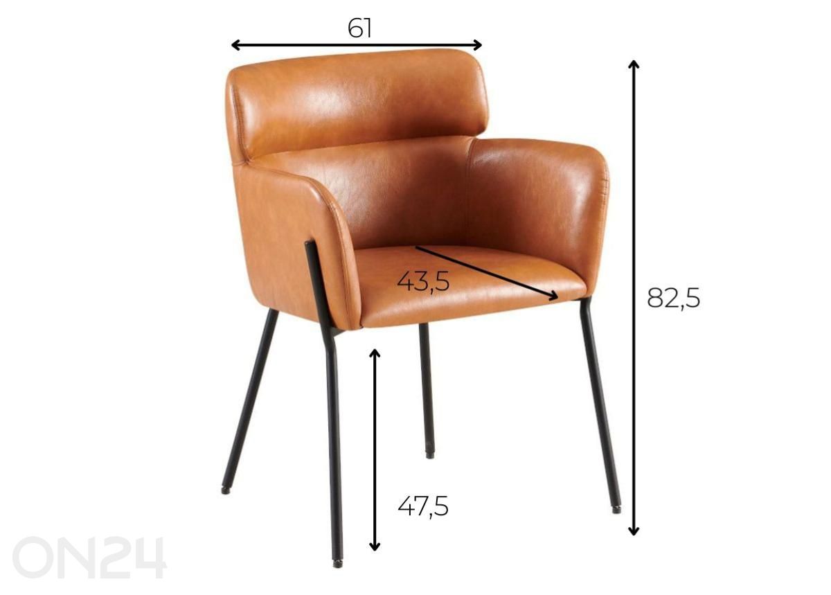 Стул Hando vintage коричневый увеличить размеры