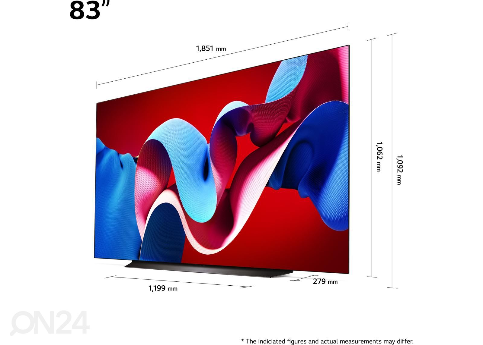 Телевизор LG OLED evo AI C4 4K Smart TV OLED83C41LA 83 дюйма увеличить размеры