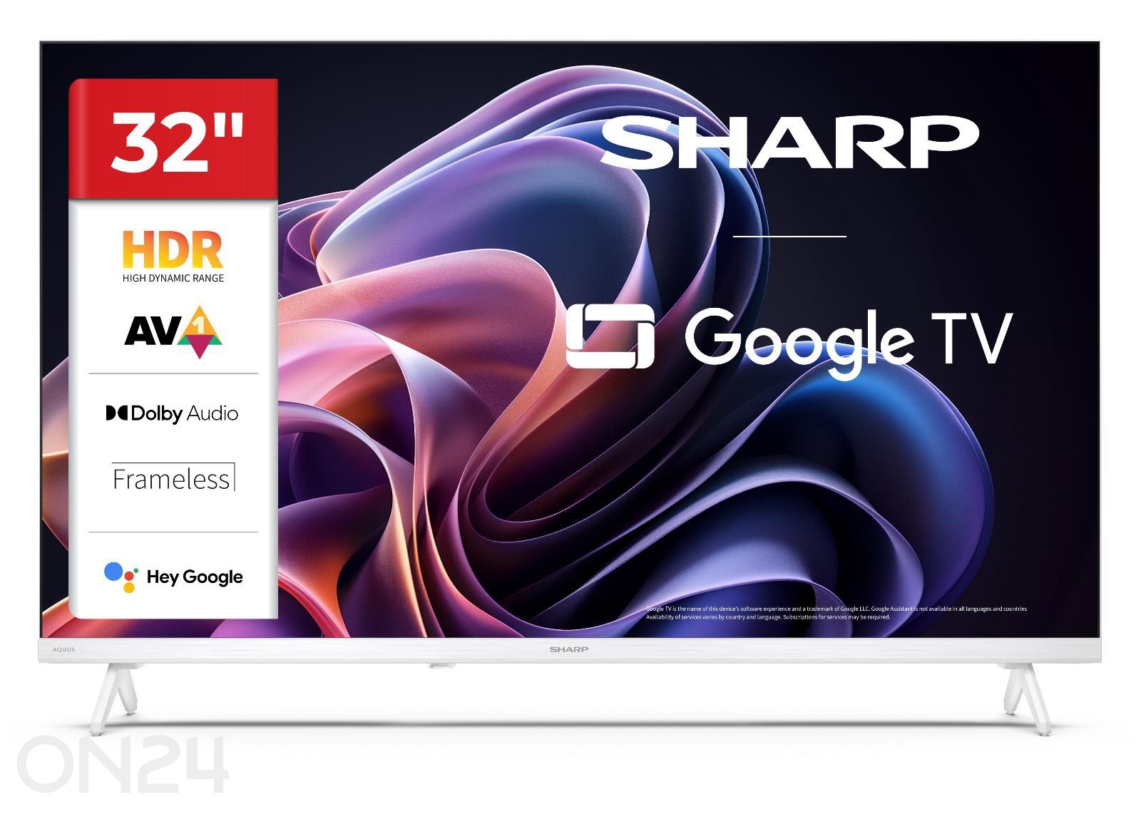 Телевизор Sharp 32" (81 см) HD Ready Google TV, белый увеличить