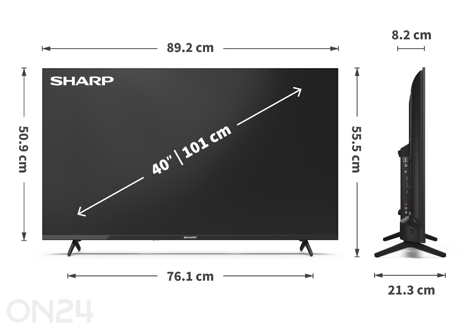 Телевизор Sharp 40" (101 см) LED Full HD, Active Motion, Dolby Audio увеличить размеры