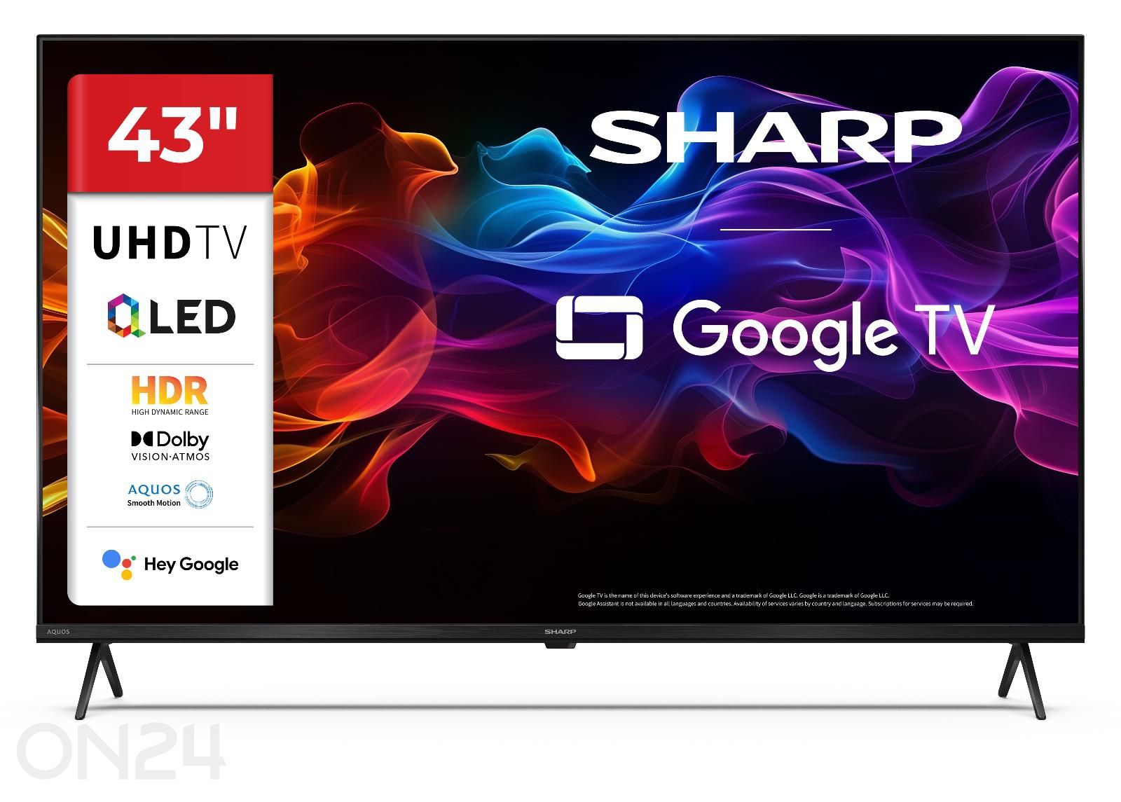 Телевизор Sharp 43" (108 см) QLED 4K Ultra HD Google TV, Dolby Vision, Dolby Atmos увеличить