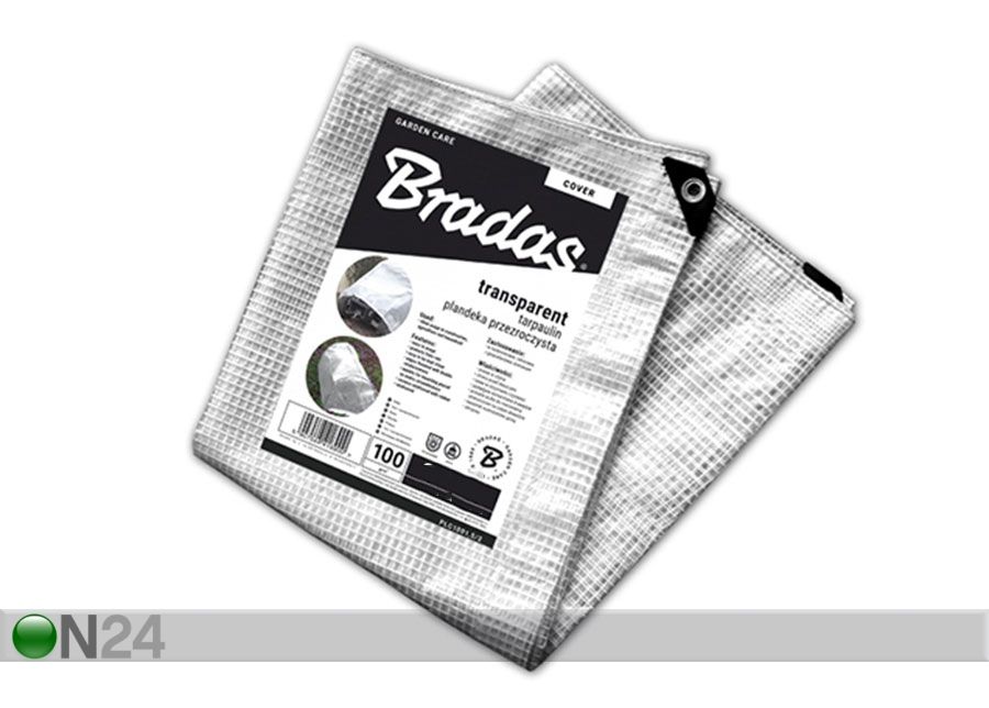 Тент армированный, прозрачный Bradas Leno Cristal 100 г / м² 6x8 м увеличить