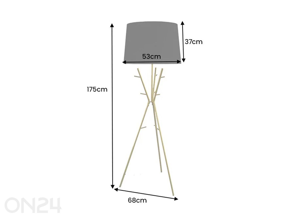 Торшер с вешалкай Wardrobe увеличить размеры