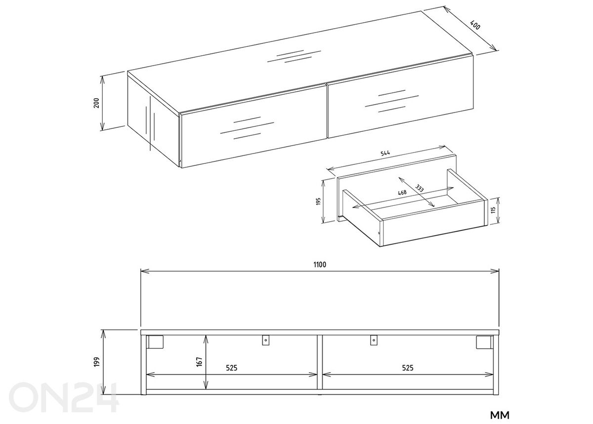 Туалетный столик Mika увеличить размеры