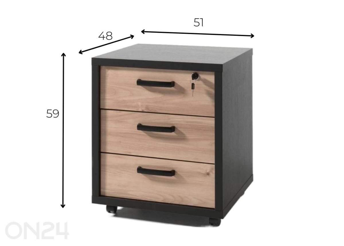 Тумба мобильная Pronto увеличить размеры