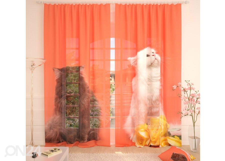 Тюлевые занавески Cats 400x260 cm увеличить