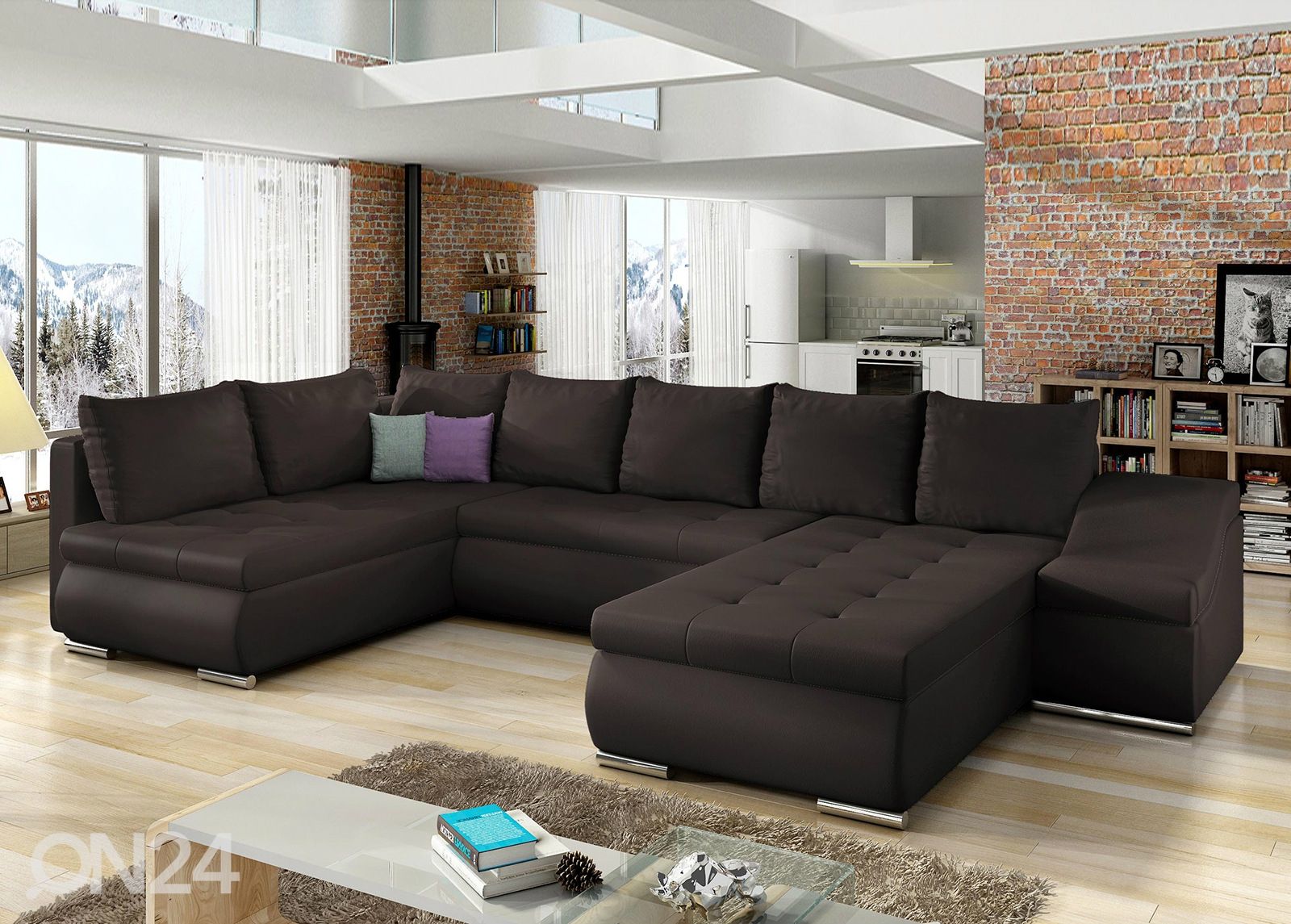 Угловой диван-кровать с ящиком Giovanni увеличить