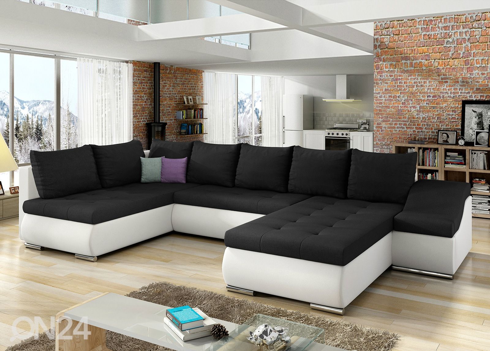 Угловой диван-кровать с ящиком Giovanni увеличить