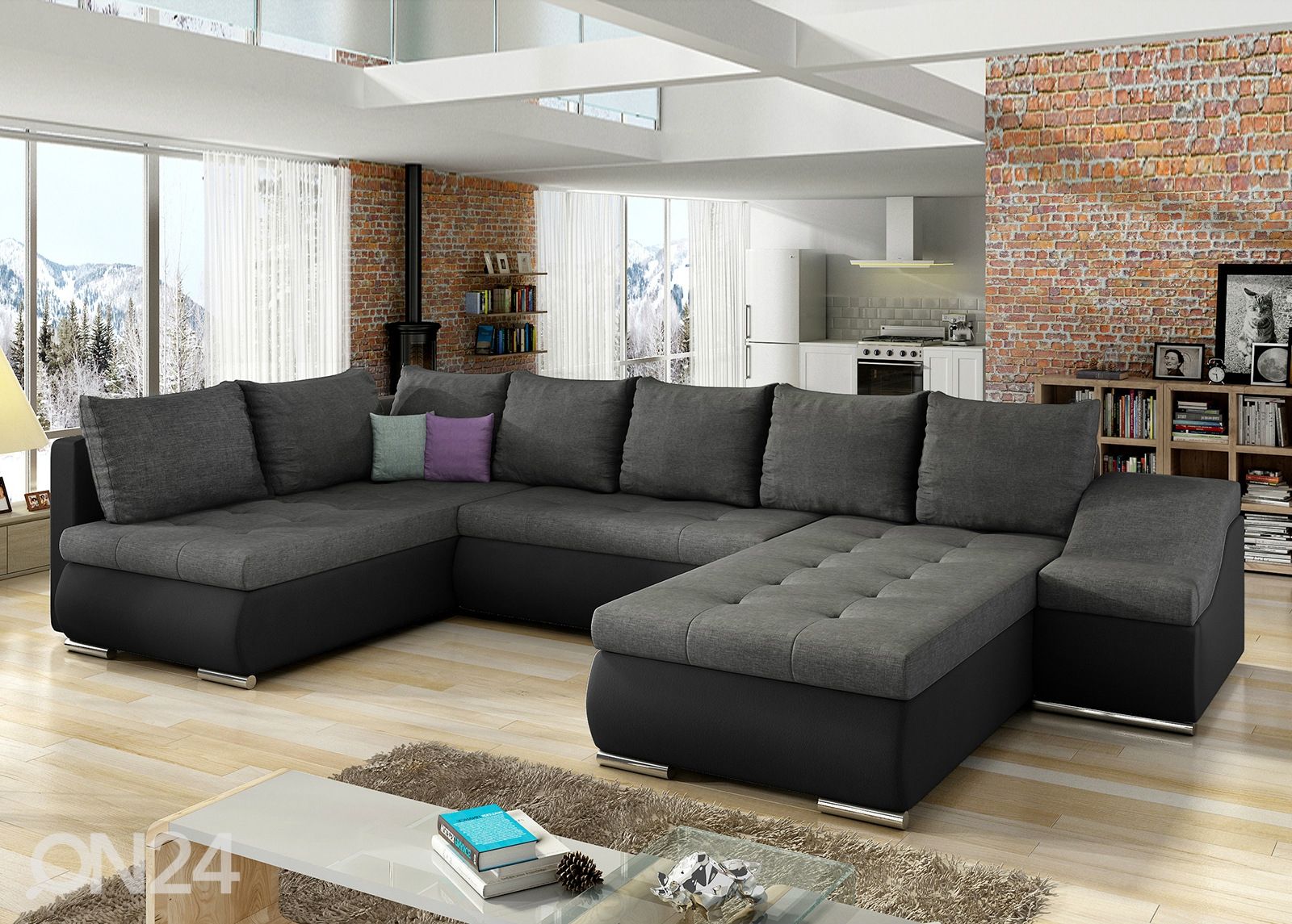 Угловой диван-кровать с ящиком Giovanni увеличить