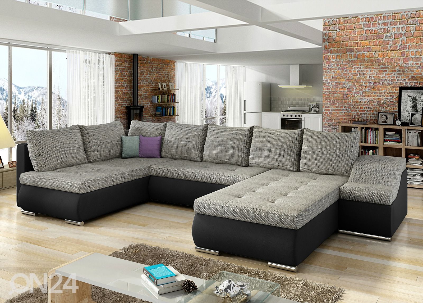 Угловой диван-кровать с ящиком Giovanni увеличить