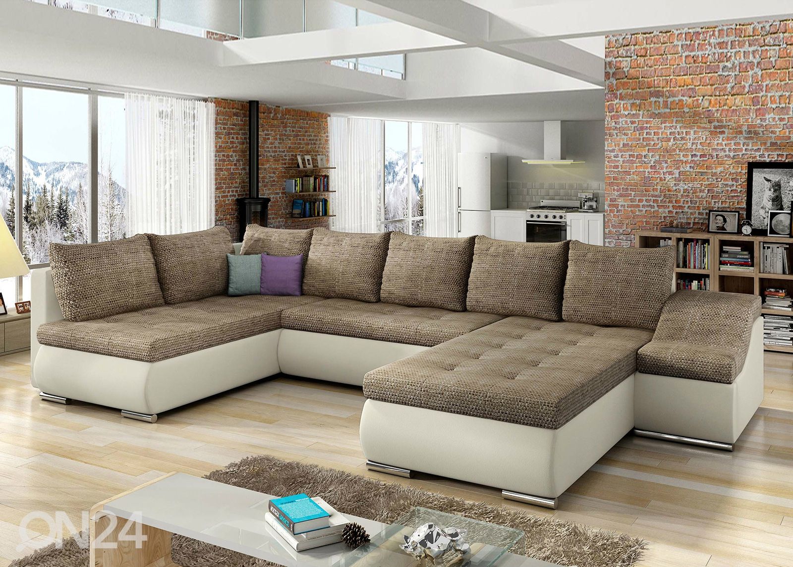 Угловой диван-кровать с ящиком Giovanni увеличить