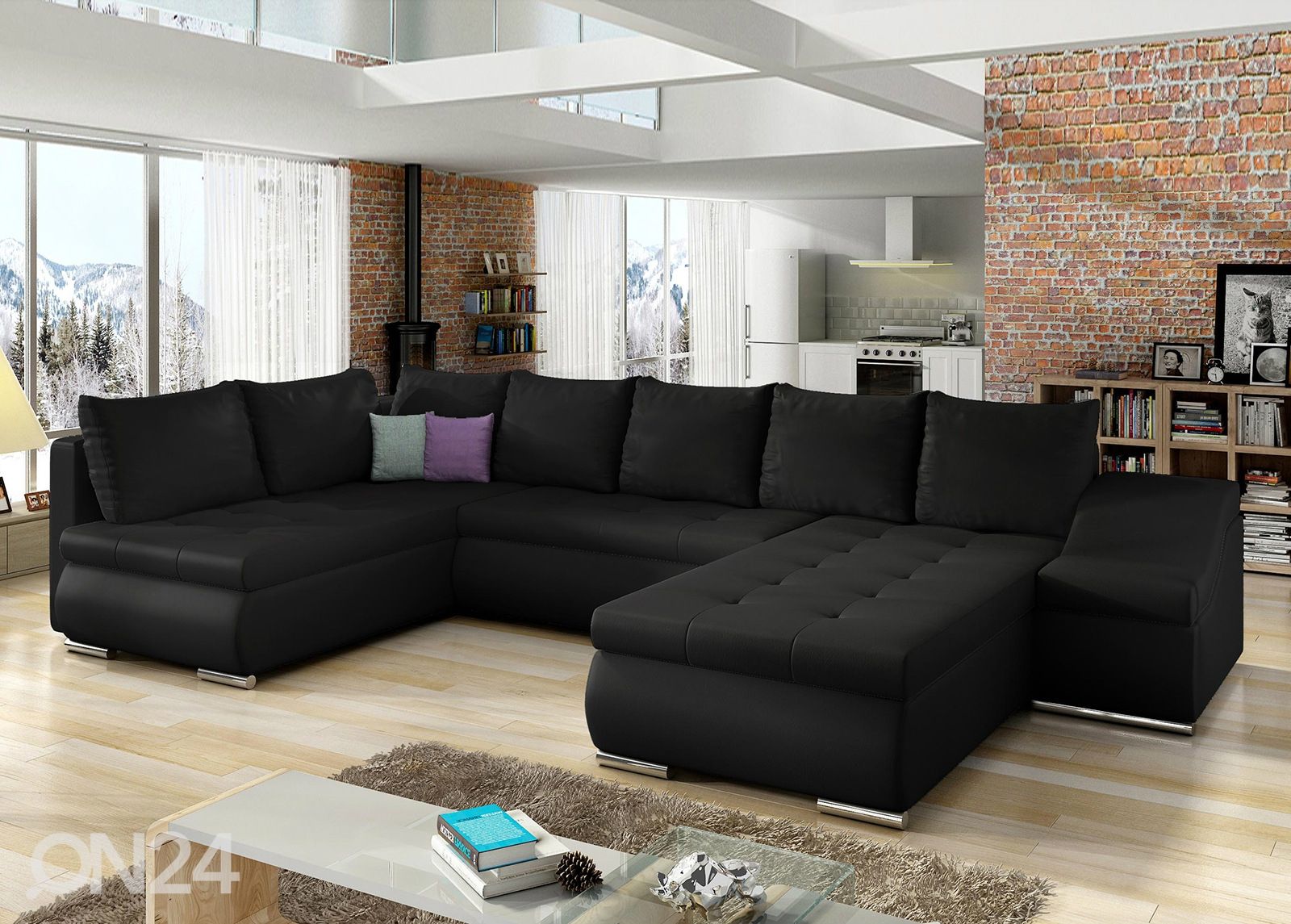 Угловой диван-кровать с ящиком Giovanni увеличить