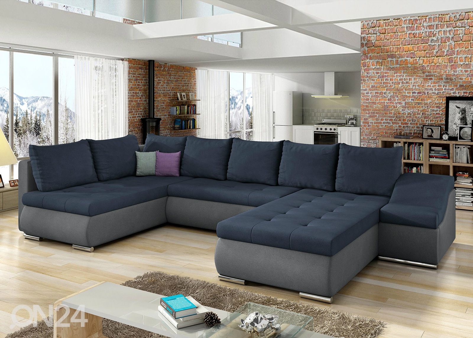 Угловой диван-кровать с ящиком Giovanni увеличить