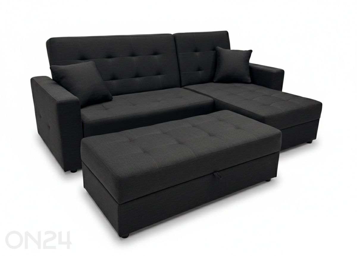 Угловой диван-кровать Claire + пуф увеличить