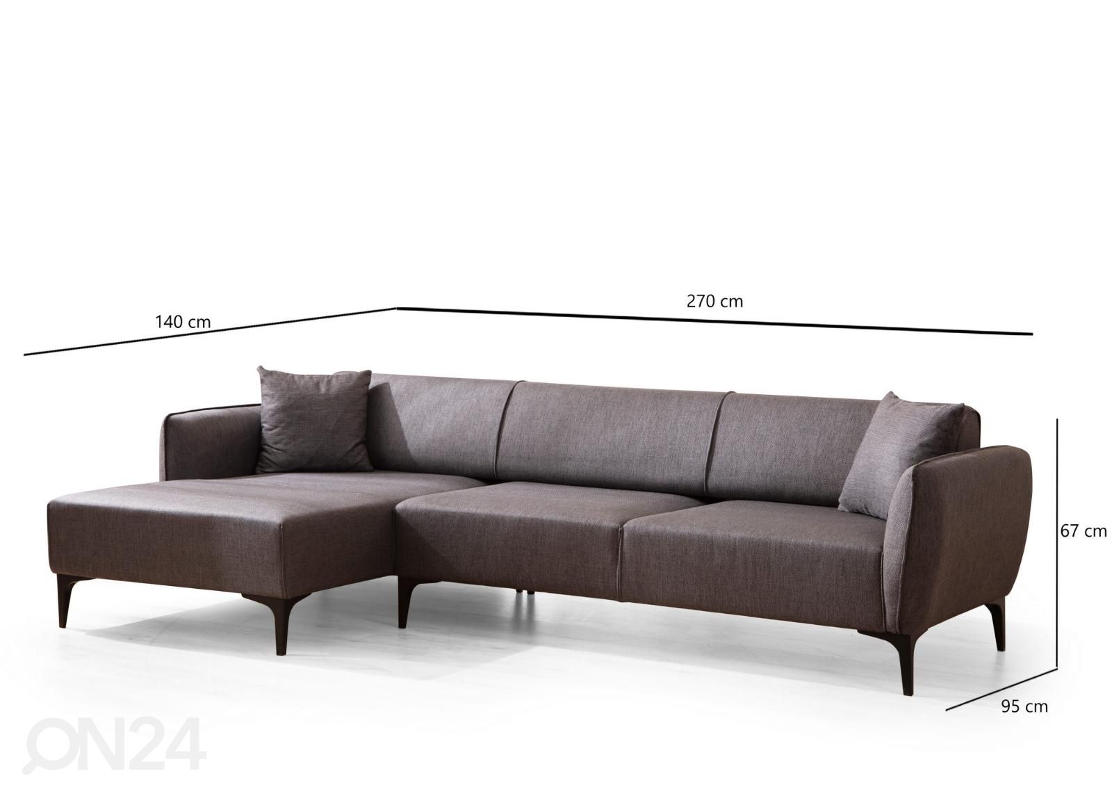 Угловой диван увеличить размеры
