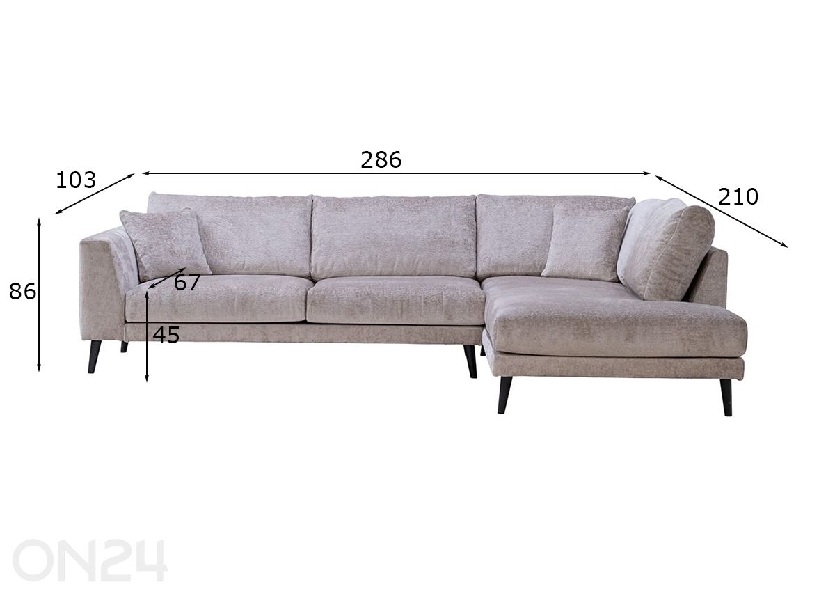 Угловой диван Atto Collection Daily увеличить размеры