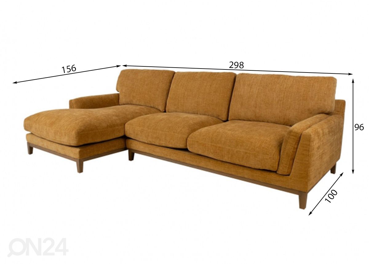 Угловой диван Basil, левый угол увеличить размеры