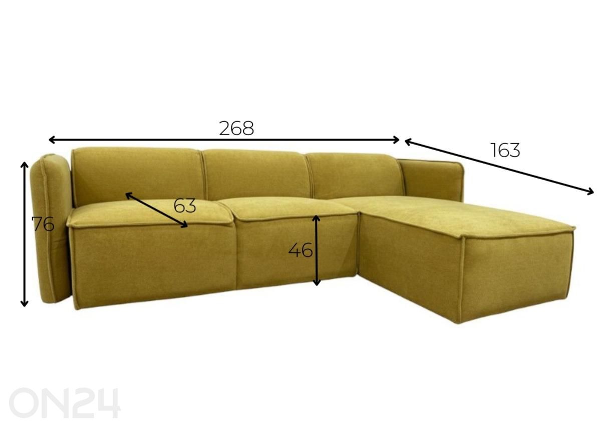 Угловой диван Bucara увеличить размеры